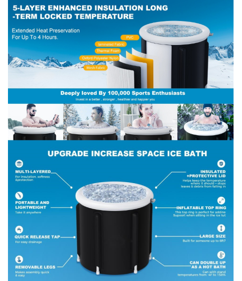Надувная ледяная ванна для восстановления Надувная ледяная ванна для восстановления
