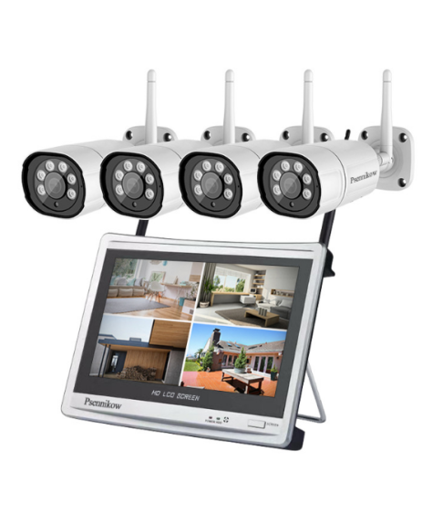 Видеокамера Psenmikow, состоящий из 4 беспроводных IP-камер и монитора-регистратора Видеокамера Psenmikow, состоящий из 4 беспроводных IP-камер и монитора-регистратора