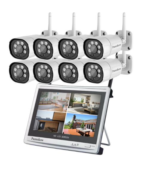 Видеокамера Psenmikow, состоящий из 8 беспроводных IP-камер и монитора-регистратора, Камера 5G Kit (XSJ-NVR5008KCL) Видеокамера Psenmikow, состоящий из 8 беспроводных IP-камер и монитора-регистратора, Камера 5G Kit (XSJ-NVR5008KCL)
